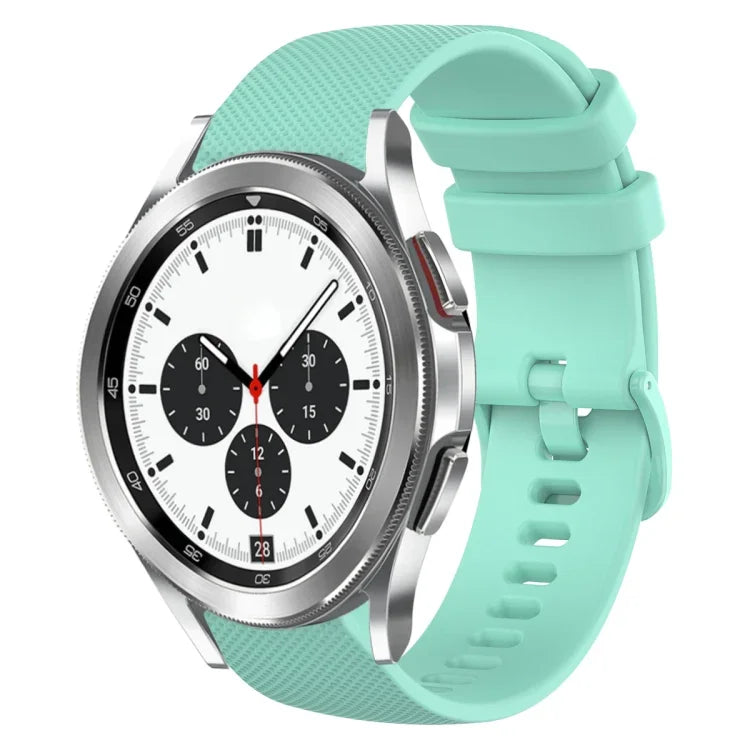20mm チェック柄無地シリコンウォッチバンド、Samsung Galaxy Watch4 44mm用、Samsung Galaxy Watch4 Classic 46mm用、Samsung Galaxy Watch4 Classic 42mm用、Samsung Galaxy Watch Active 2用