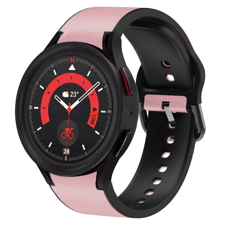 20mm シリコーン接着レザーウォッチバンド、Samsung Galaxy Watch 5 40mm用、Samsung Galaxy Watch 5 44mm用、Samsung Galaxy Watch 5 Pro 45mm用、Samsung Galaxy Watch 4 40mm用、Samsung Galaxy Watch 4 44mm用