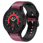 20mm シリコーン接着レザーウォッチバンド、Samsung Galaxy Watch 5 40mm用、Samsung Galaxy Watch 5 44mm用、Samsung Galaxy Watch 5 Pro 45mm用、Samsung Galaxy Watch 4 40mm用、Samsung Galaxy Watch 4 44mm用