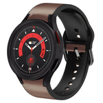 20mm シリコーン接着レザーウォッチバンド、Samsung Galaxy Watch 5 40mm用、Samsung Galaxy Watch 5 44mm用、Samsung Galaxy Watch 5 Pro 45mm用、Samsung Galaxy Watch 4 40mm用、Samsung Galaxy Watch 4 44mm用
