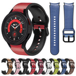 20mm シリコーン接着レザーウォッチバンド、Samsung Galaxy Watch 5 40mm用、Samsung Galaxy Watch 5 44mm用、Samsung Galaxy Watch 5 Pro 45mm用、Samsung Galaxy Watch 4 40mm用、Samsung Galaxy Watch 4 44mm用