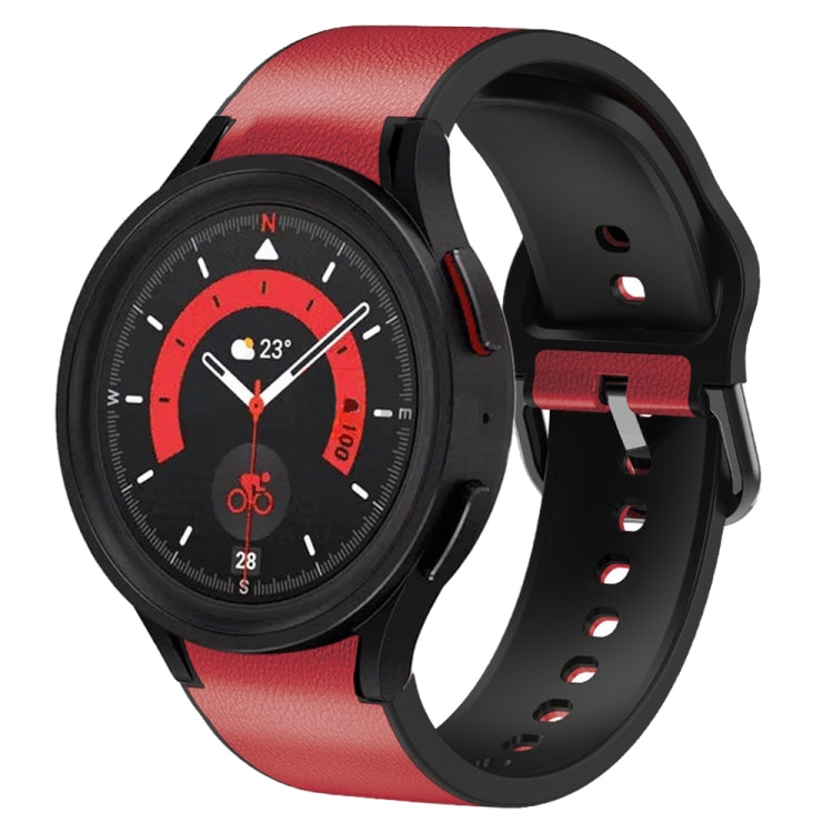 20mm シリコーン接着レザーウォッチバンド、Samsung Galaxy Watch 5 40mm用、Samsung Galaxy Watch 5 44mm用、Samsung Galaxy Watch 5 Pro 45mm用、Samsung Galaxy Watch 4 40mm用、Samsung Galaxy Watch 4 44mm用