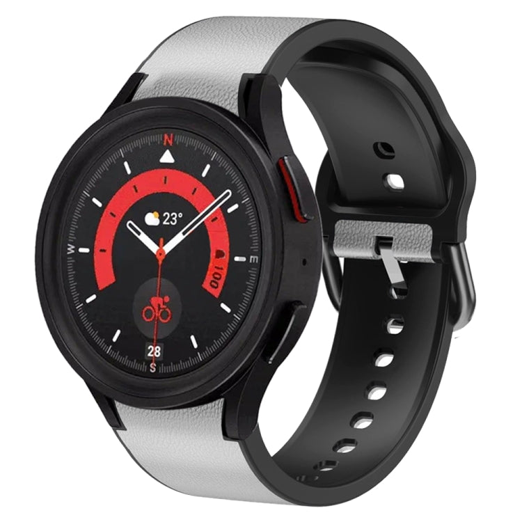 20mm シリコーン接着レザーウォッチバンド、Samsung Galaxy Watch 5 40mm用、Samsung Galaxy Watch 5 44mm用、Samsung Galaxy Watch 5 Pro 45mm用、Samsung Galaxy Watch 4 40mm用、Samsung Galaxy Watch 4 44mm用