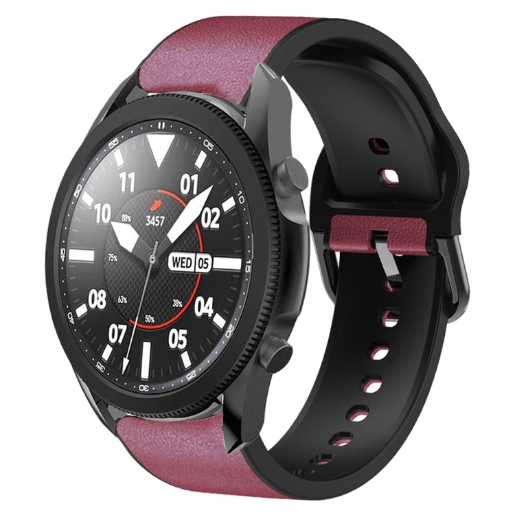 20mm シリコーン接着レザーウォッチバンド、Samsung Galaxy Watch 5 40mm用、Samsung Galaxy Watch 5 44mm用、Samsung Galaxy Watch 5 Pro 45mm用、Samsung Galaxy Watch 4 40mm用、Samsung Galaxy Watch 4 44mm用