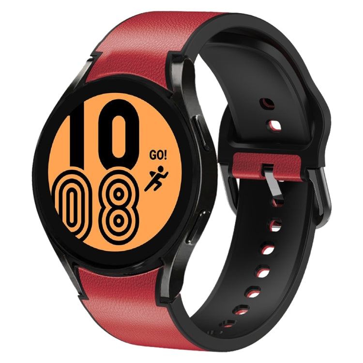 20mm シリコーン接着レザーウォッチバンド、Samsung Galaxy Watch 5 40mm用、Samsung Galaxy Watch 5 44mm用、Samsung Galaxy Watch 5 Pro 45mm用、Samsung Galaxy Watch 4 40mm用、Samsung Galaxy Watch 4 44mm用