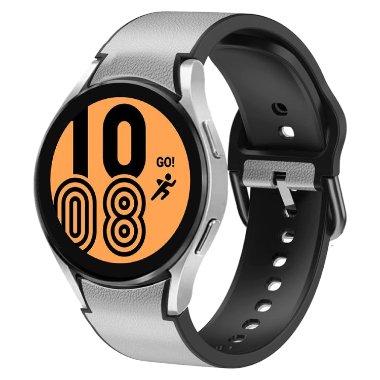 20mm シリコーン接着レザーウォッチバンド、Samsung Galaxy Watch 5 40mm用、Samsung Galaxy Watch 5 44mm用、Samsung Galaxy Watch 5 Pro 45mm用、Samsung Galaxy Watch 4 40mm用、Samsung Galaxy Watch 4 44mm用