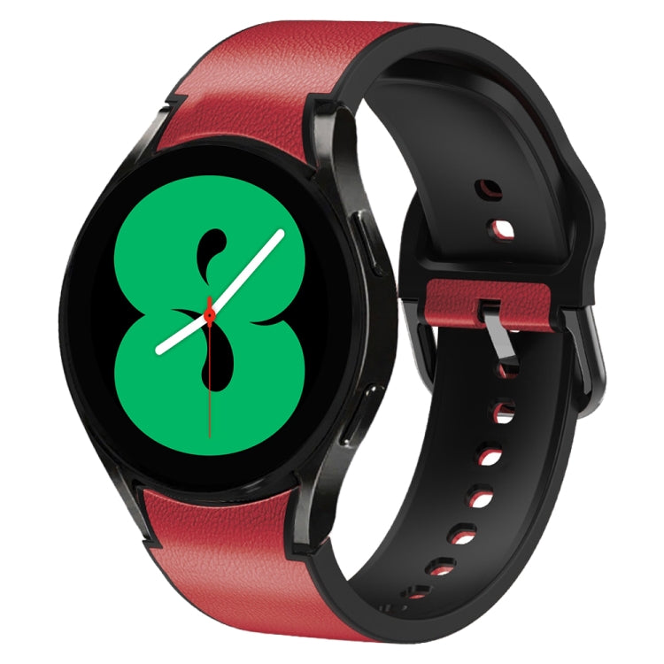 20mm シリコーン接着レザーウォッチバンド、Samsung Galaxy Watch 5 40mm用、Samsung Galaxy Watch 5 44mm用、Samsung Galaxy Watch 5 Pro 45mm用、Samsung Galaxy Watch 4 40mm用、Samsung Galaxy Watch 4 44mm用