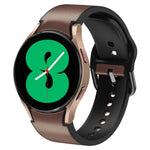 20mm シリコーン接着レザーウォッチバンド、Samsung Galaxy Watch 5 40mm用、Samsung Galaxy Watch 5 44mm用、Samsung Galaxy Watch 5 Pro 45mm用、Samsung Galaxy Watch 4 40mm用、Samsung Galaxy Watch 4 44mm用