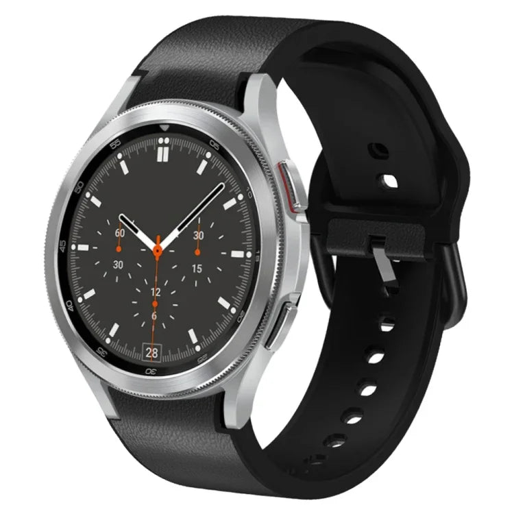 20mm シリコン接着レザーウォッチバンド、Samsung Galaxy Watch 4 Classic 46mm用、Samsung Galaxy Watch 4 Classic 42mm用、Samsung Galaxy Watch Active 2用