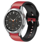 20mm シリコン接着レザーウォッチバンド、Samsung Galaxy Watch 4 Classic 46mm用、Samsung Galaxy Watch 4 Classic 42mm用、Samsung Galaxy Watch Active 2用