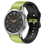 20mm シリコン接着レザーウォッチバンド、Samsung Galaxy Watch 4 Classic 46mm用、Samsung Galaxy Watch 4 Classic 42mm用、Samsung Galaxy Watch Active 2用