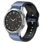 20mm シリコン接着レザーウォッチバンド、Samsung Galaxy Watch 4 Classic 46mm用、Samsung Galaxy Watch 4 Classic 42mm用、Samsung Galaxy Watch Active 2用