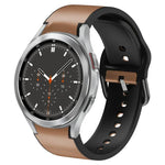 20mm シリコン接着レザーウォッチバンド、Samsung Galaxy Watch 4 Classic 46mm用、Samsung Galaxy Watch 4 Classic 42mm用、Samsung Galaxy Watch Active 2用