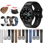 20mm シリコン接着レザーウォッチバンド、Samsung Galaxy Watch 4 Classic 46mm用、Samsung Galaxy Watch 4 Classic 42mm用、Samsung Galaxy Watch Active 2用
