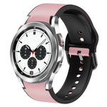 20mm シリコン接着レザーウォッチバンド、Samsung Galaxy Watch 4 Classic 46mm用、Samsung Galaxy Watch 4 Classic 42mm用、Samsung Galaxy Watch Active 2用