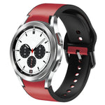 20mm シリコン接着レザーウォッチバンド、Samsung Galaxy Watch 4 Classic 46mm用、Samsung Galaxy Watch 4 Classic 42mm用、Samsung Galaxy Watch Active 2用
