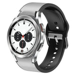20mm シリコン接着レザーウォッチバンド、Samsung Galaxy Watch 4 Classic 46mm用、Samsung Galaxy Watch 4 Classic 42mm用、Samsung Galaxy Watch Active 2用