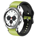 20mm シリコン接着レザーウォッチバンド、Samsung Galaxy Watch 4 Classic 46mm用、Samsung Galaxy Watch 4 Classic 42mm用、Samsung Galaxy Watch Active 2用