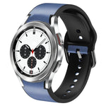 20mm シリコン接着レザーウォッチバンド、Samsung Galaxy Watch 4 Classic 46mm用、Samsung Galaxy Watch 4 Classic 42mm用、Samsung Galaxy Watch Active 2用