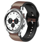 20mm シリコン接着レザーウォッチバンド、Samsung Galaxy Watch 4 Classic 46mm用、Samsung Galaxy Watch 4 Classic 42mm用、Samsung Galaxy Watch Active 2用