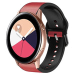 20mm シリコン接着レザーウォッチバンド、Samsung Galaxy Watch 4 Classic 46mm用、Samsung Galaxy Watch 4 Classic 42mm用、Samsung Galaxy Watch Active 2用