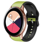 20mm シリコン接着レザーウォッチバンド、Samsung Galaxy Watch 4 Classic 46mm用、Samsung Galaxy Watch 4 Classic 42mm用、Samsung Galaxy Watch Active 2用