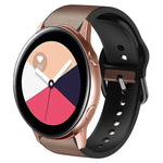 20mm シリコン接着レザーウォッチバンド、Samsung Galaxy Watch 4 Classic 46mm用、Samsung Galaxy Watch 4 Classic 42mm用、Samsung Galaxy Watch Active 2用
