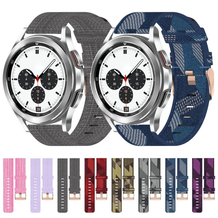 20mm ナイロン織りウォッチバンド、Samsung Galaxy Watch4 Classic 42mm用、Samsung Galaxy Watch Active 2用