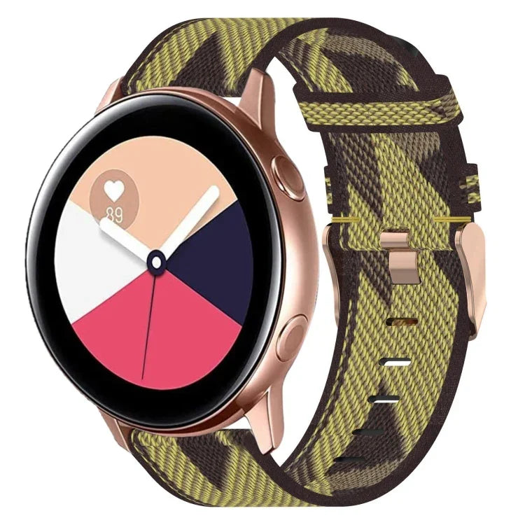 20mm ナイロン織りウォッチバンド、Samsung Galaxy Watch4 Classic 42mm用、Samsung Galaxy Watch Active 2用