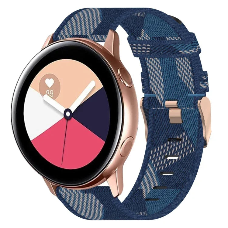 20mm ナイロン織りウォッチバンド、Samsung Galaxy Watch4 Classic 42mm用、Samsung Galaxy Watch Active 2用