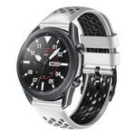 22mm ツートンカラー 通気性シリコンウォッチバンド、Samsung Galaxy Watch3 45mm 用、Samsung Galaxy Watch 46mm 用、Samsung Gear S3 Classic 用、Samsung Gear S3 Frontier 用