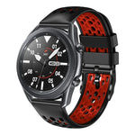 22mm ツートンカラー 通気性シリコンウォッチバンド、Samsung Galaxy Watch3 45mm 用、Samsung Galaxy Watch 46mm 用、Samsung Gear S3 Classic 用、Samsung Gear S3 Frontier 用