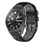 22mm ツートンカラー 通気性シリコンウォッチバンド、Samsung Galaxy Watch3 45mm 用、Samsung Galaxy Watch 46mm 用、Samsung Gear S3 Classic 用、Samsung Gear S3 Frontier 用