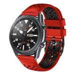 22mm ツートンカラー 通気性シリコンウォッチバンド、Samsung Galaxy Watch3 45mm 用、Samsung Galaxy Watch 46mm 用、Samsung Gear S3 Classic 用、Samsung Gear S3 Frontier 用