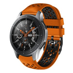 22mm ツートンカラー 通気性シリコンウォッチバンド、Samsung Galaxy Watch3 45mm 用、Samsung Galaxy Watch 46mm 用、Samsung Gear S3 Classic 用、Samsung Gear S3 Frontier 用