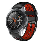 22mm ツートンカラー 通気性シリコンウォッチバンド、Samsung Galaxy Watch3 45mm 用、Samsung Galaxy Watch 46mm 用、Samsung Gear S3 Classic 用、Samsung Gear S3 Frontier 用