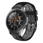 22mm ツートンカラー 通気性シリコンウォッチバンド、Samsung Galaxy Watch3 45mm 用、Samsung Galaxy Watch 46mm 用、Samsung Gear S3 Classic 用、Samsung Gear S3 Frontier 用