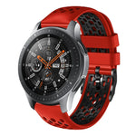 22mm ツートンカラー 通気性シリコンウォッチバンド、Samsung Galaxy Watch3 45mm 用、Samsung Galaxy Watch 46mm 用、Samsung Gear S3 Classic 用、Samsung Gear S3 Frontier 用