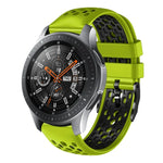 22mm ツートンカラー 通気性シリコンウォッチバンド、Samsung Galaxy Watch3 45mm 用、Samsung Galaxy Watch 46mm 用、Samsung Gear S3 Classic 用、Samsung Gear S3 Frontier 用