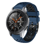 22mm ツートンカラー 通気性シリコンウォッチバンド、Samsung Galaxy Watch3 45mm 用、Samsung Galaxy Watch 46mm 用、Samsung Gear S3 Classic 用、Samsung Gear S3 Frontier 用