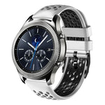22mm ツートンカラー 通気性シリコンウォッチバンド、Samsung Galaxy Watch3 45mm 用、Samsung Galaxy Watch 46mm 用、Samsung Gear S3 Classic 用、Samsung Gear S3 Frontier 用