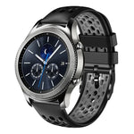 22mm ツートンカラー 通気性シリコンウォッチバンド、Samsung Galaxy Watch3 45mm 用、Samsung Galaxy Watch 46mm 用、Samsung Gear S3 Classic 用、Samsung Gear S3 Frontier 用