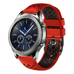 22mm ツートンカラー 通気性シリコンウォッチバンド、Samsung Galaxy Watch3 45mm 用、Samsung Galaxy Watch 46mm 用、Samsung Gear S3 Classic 用、Samsung Gear S3 Frontier 用