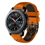 22mm ツートンカラー 通気性シリコンウォッチバンド、Samsung Galaxy Watch3 45mm 用、Samsung Galaxy Watch 46mm 用、Samsung Gear S3 Classic 用、Samsung Gear S3 Frontier 用