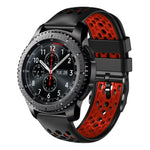 22mm ツートンカラー 通気性シリコンウォッチバンド、Samsung Galaxy Watch3 45mm 用、Samsung Galaxy Watch 46mm 用、Samsung Gear S3 Classic 用、Samsung Gear S3 Frontier 用