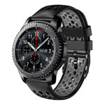 22mm ツートンカラー 通気性シリコンウォッチバンド、Samsung Galaxy Watch3 45mm 用、Samsung Galaxy Watch 46mm 用、Samsung Gear S3 Classic 用、Samsung Gear S3 Frontier 用