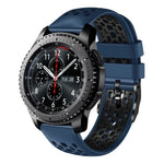 22mm ツートンカラー 通気性シリコンウォッチバンド、Samsung Galaxy Watch3 45mm 用、Samsung Galaxy Watch 46mm 用、Samsung Gear S3 Classic 用、Samsung Gear S3 Frontier 用