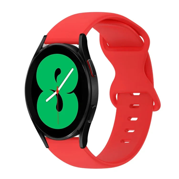 20mm バタフライバックル 単色シリコンウォッチバンド、Samsung Galaxy Watch 4 44mm用、Samsung Galaxy Watch 4 Classic 46mm用、Samsung Galaxy Watch 4 Classic 42mm用、Samsung Galaxy Watch Active 2用
