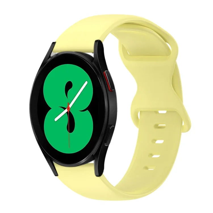 20mm バタフライバックル 単色シリコンウォッチバンド、Samsung Galaxy Watch 4 44mm用、Samsung Galaxy Watch 4 Classic 46mm用、Samsung Galaxy Watch 4 Classic 42mm用、Samsung Galaxy Watch Active 2用
