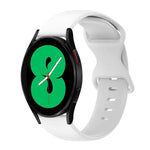 20mm バタフライバックル 単色シリコンウォッチバンド、Samsung Galaxy Watch 4 44mm用、Samsung Galaxy Watch 4 Classic 46mm用、Samsung Galaxy Watch 4 Classic 42mm用、Samsung Galaxy Watch Active 2用